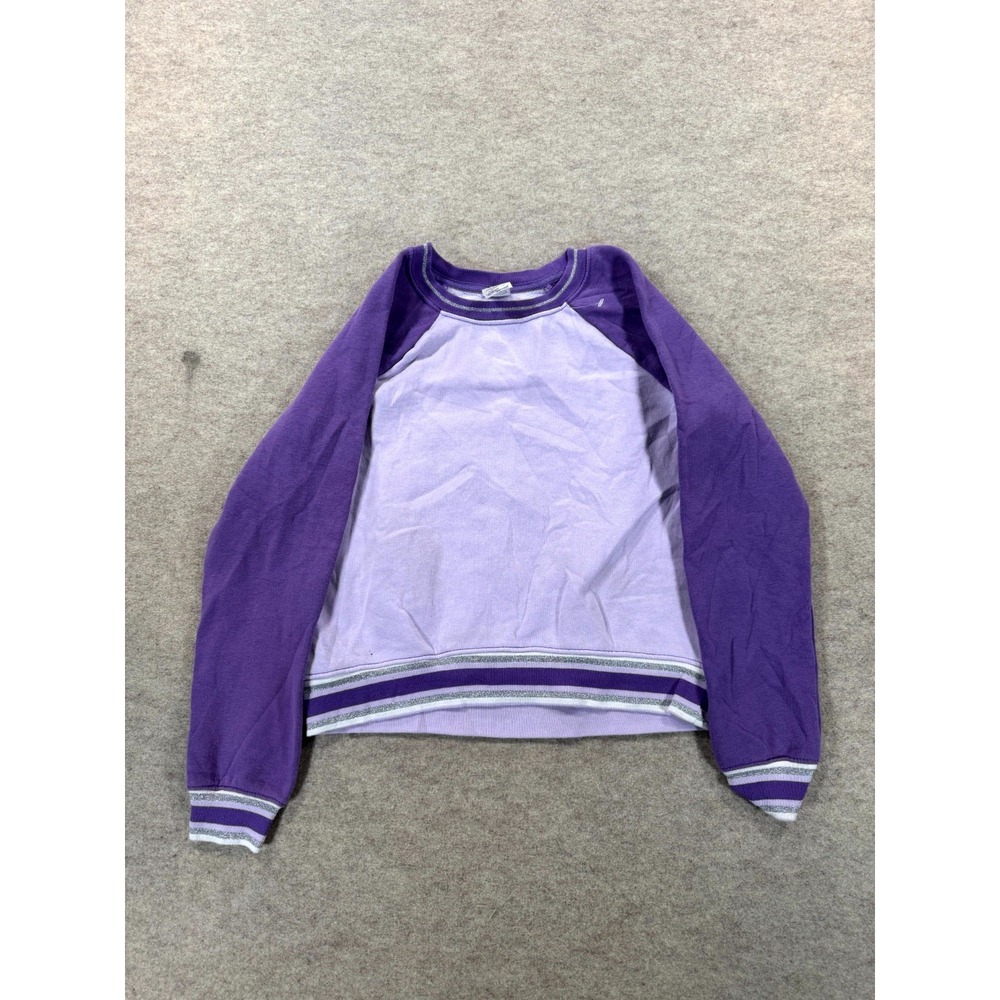 Athletic Works Girls L 10-12 Sweatshirt Purple Raglan Crew Neck AG32100028161D
